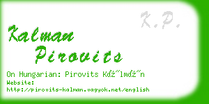 kalman pirovits business card
